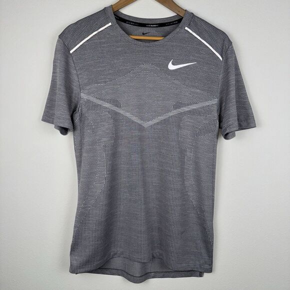 Nike Running Dri Fit Shirt Top Mens Size Small Grey Peleton - Picture 5 of 7